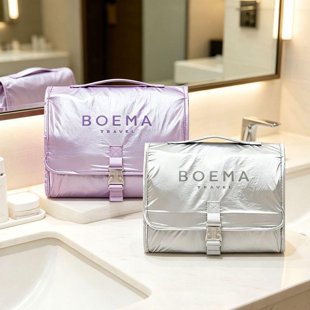 Style Large Capacity Travel Wash Bag With Divided Sections And Waterproof Tpu Lining