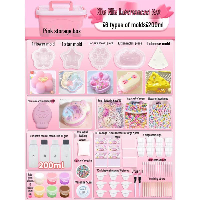 DIY Squishy Kit: Food-Grade Silicone AB Glue for Kids' Handmade Toys