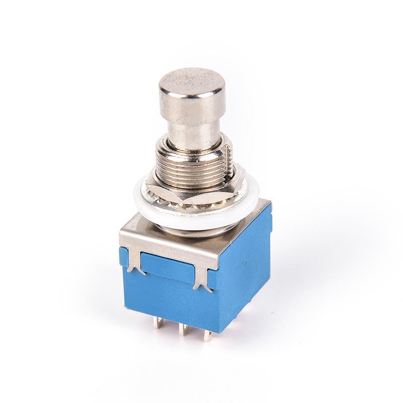 1X 9-Pin 3Pdt Guitar Effects Pedal Box Stomp Foot Metal Switch True Bypass Blue