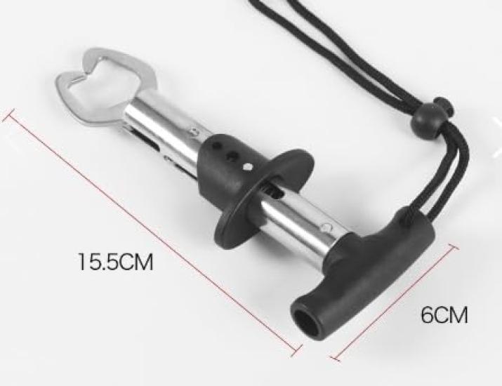 Fish Grip Fish Catcher Stainless Steel with Rope Lightweight Fishing Fish Grabber figu