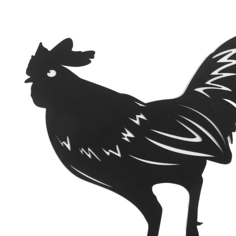 Metal Garden Stakes Rooster Hen with Chicks Outdoor Art Animal Decorations Outside Decor Yard Garden Ornaments
