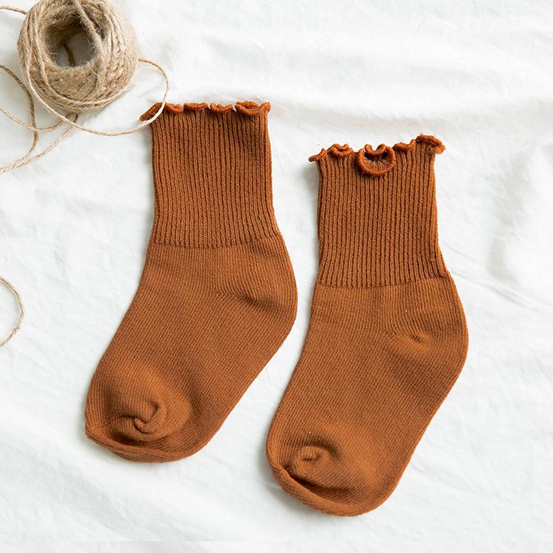 Herfst Baby Meisjes Jongens Effen Witte Zachte Katoenen Sokken Peuters Kinderen Ruche Prinses Kousen voor 1-10Y Pasgeboren Kinderen Baby