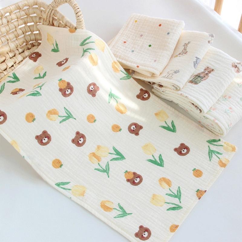 Weiches Baby Spucktuch Kleinkinder Atmungsaktive Waschlappen Rechteckiges Gesichtstuch Sabberlätzchen Waschlappen Neugeborenen-Essential