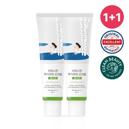 (Lound Lab) Round Lab Birch Mineral Sunscreen 50ml 1+1 Plan SPF50+ PA++++ Hydrating UV