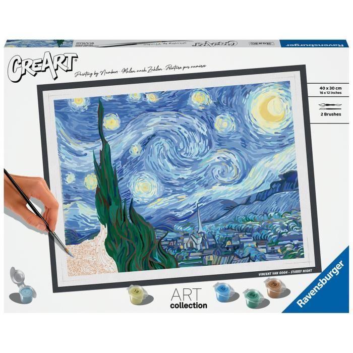 CreArt Large Format 30x40 Cm Van Gogh, The Starry Night, From 14 Years, 23518, Ravensburger