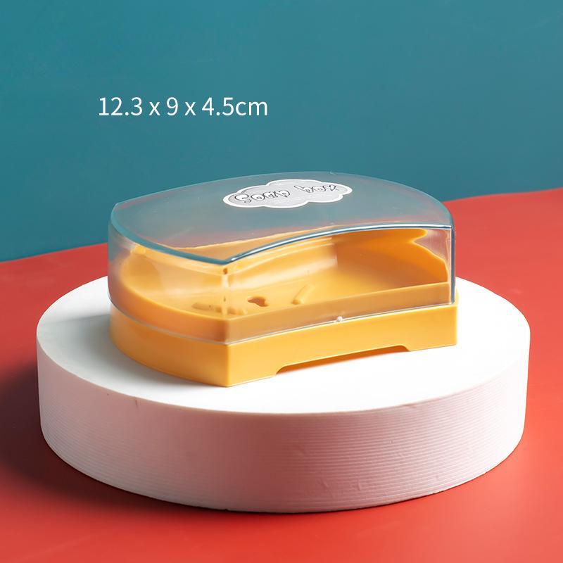 

The Soap Box Is A Large Water-draining Soap Rack A Non-water-accumulating Soap Box and Is Wall-mounted 12*8.5 *4.3 імбирний