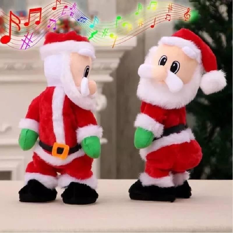 Whimsical Christmas Animated Santa Toy Featuring Lively Music And Charming Plush Design