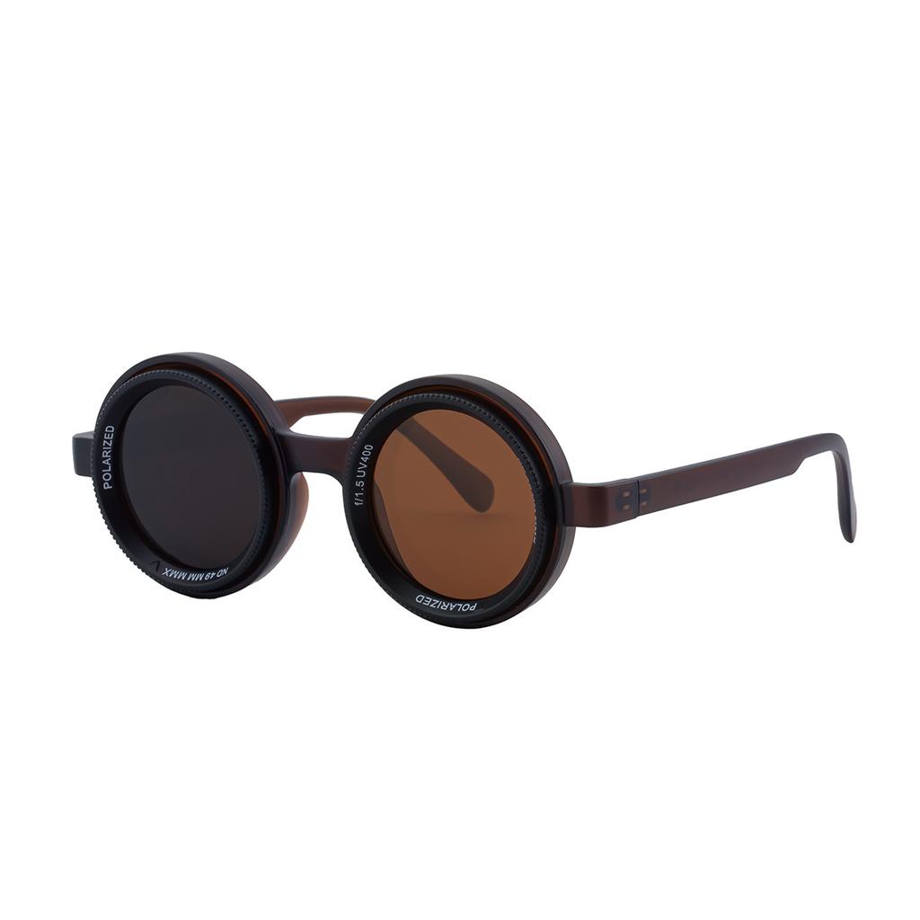 Glazzy Polarized ND9 Adjustable Dimming Man 2026 Trendy Punk Round Sun Glasses UV400 Outdoor Shades Fishing Filter Eyewear