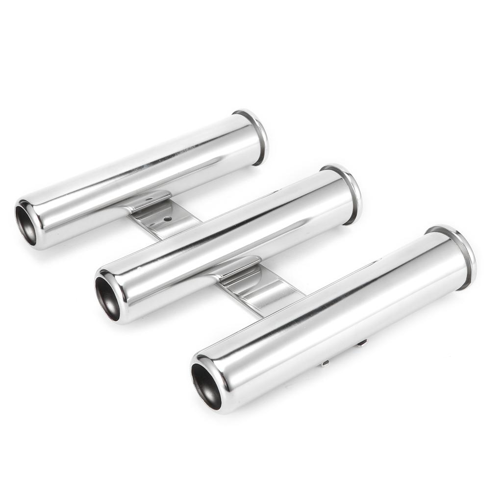 3 Tube Fishing Rod Holder Rack Stainless Steel Marine Yacht Boat Hardware Accessory