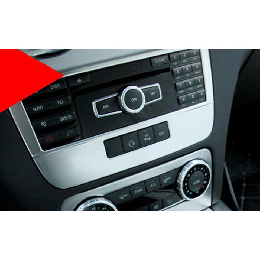 Console Volume Button Control Frame For Mercedes-Benz GLK 2013-2015 ABS Silver