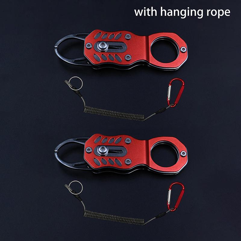 Mini Fish Lip Grabber with Secure Lanyard Stainless Steel Designed for Efficient Fishing Adventures