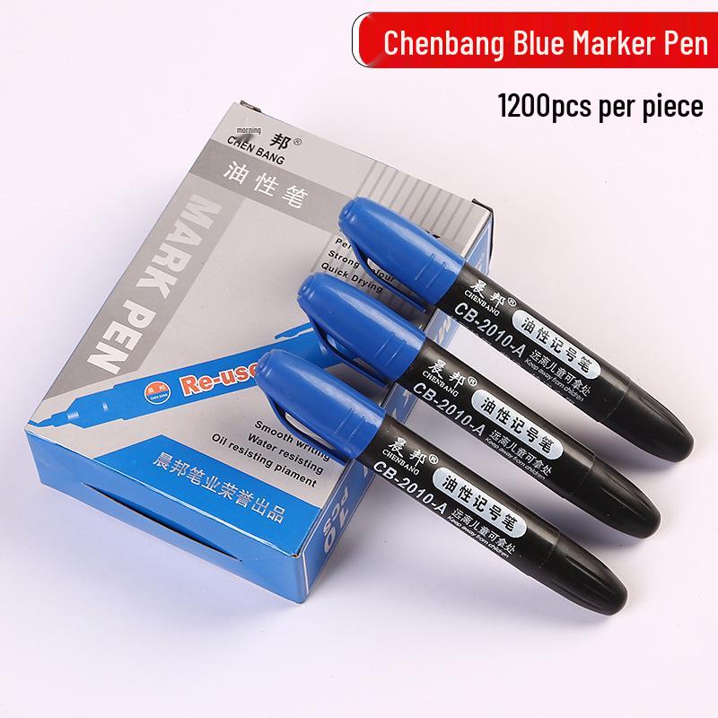 Large Capacity Waterproof Oil-Based Marker Pen with Automatic Ink Supply for Office Use