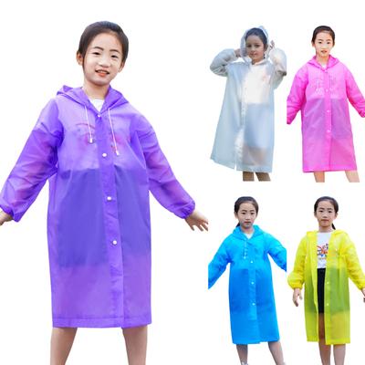 Kinder-Regenmäntel, einfarbig, Kinder-Regenponcho, Einweg-Regenjacke mit Kapuze für Kleinkinder und Jungen