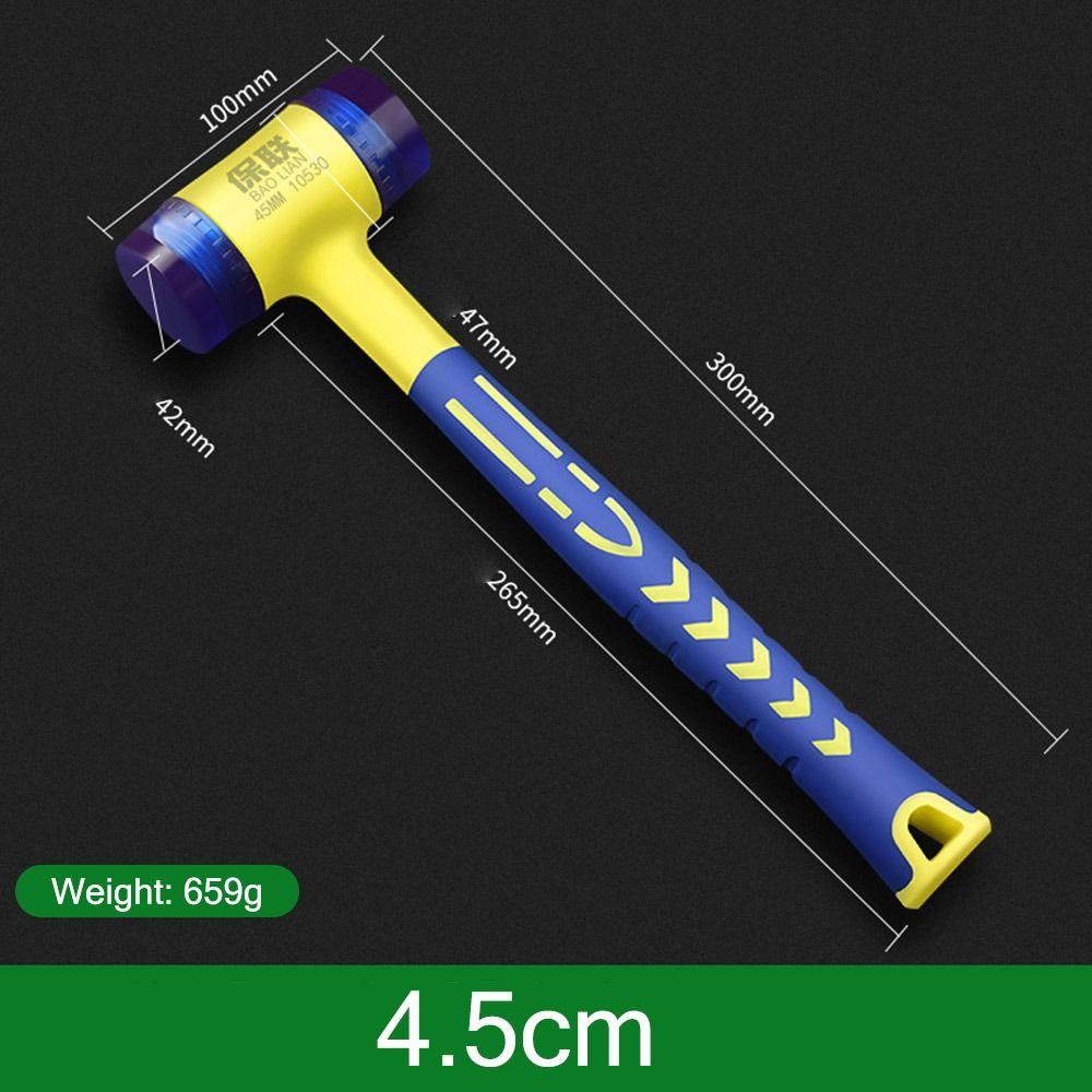 Plasthåndtak Gummihammer Sklisikkert håndreparasjonsverktøy Installasjon Hammer Dør Vindu Gulv