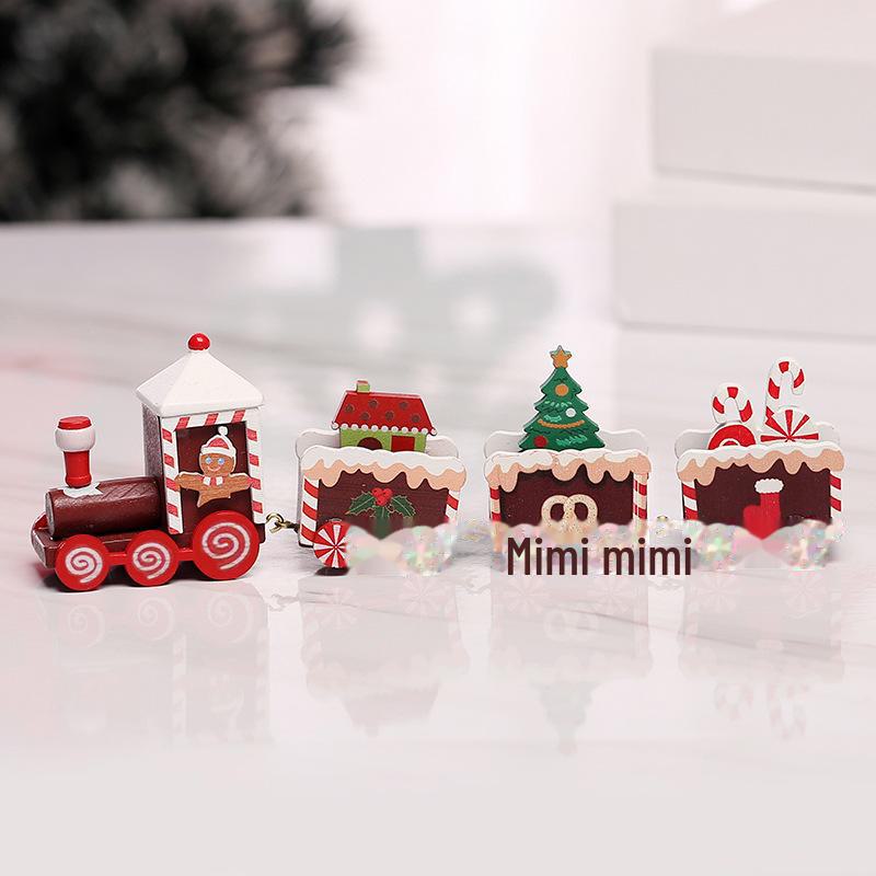 Handcrafted Wooden Christmas Train Decoration - DIY Desktop/Winter Window Decor - Perfect Children's Day Gift