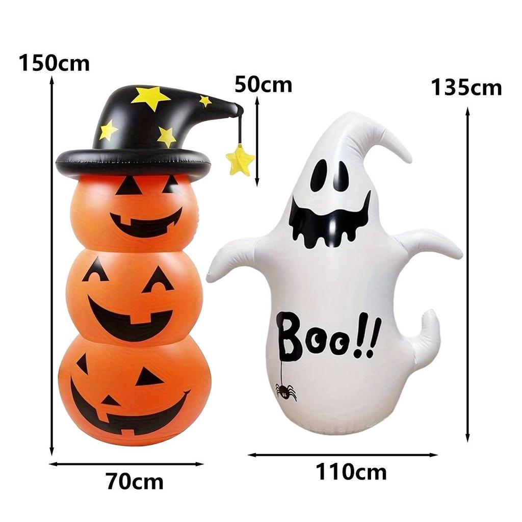 Eco-friendly Halloween Inflatable Pumpkin Ghost Tumbler Decoration