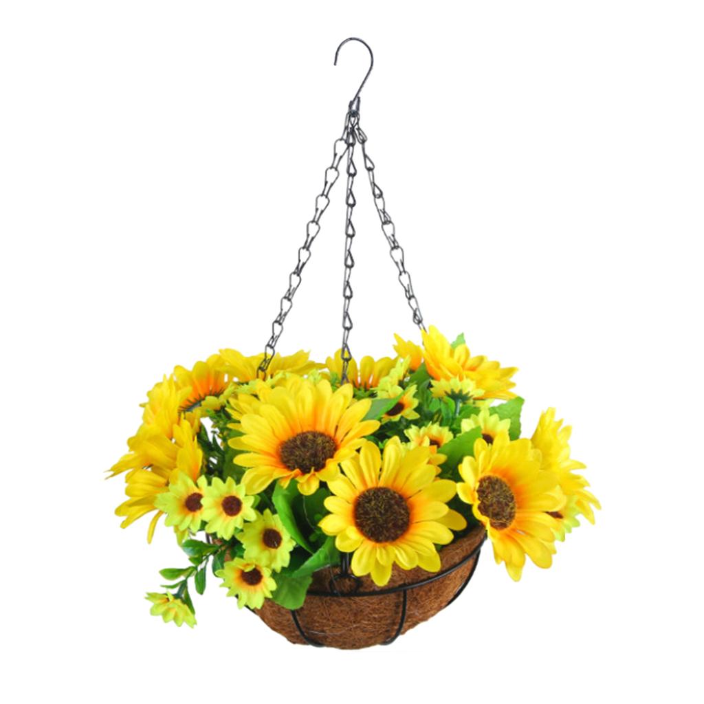 1 Pcs Flower Basket 1.75m/5.74ft Cloth Metal Hooks