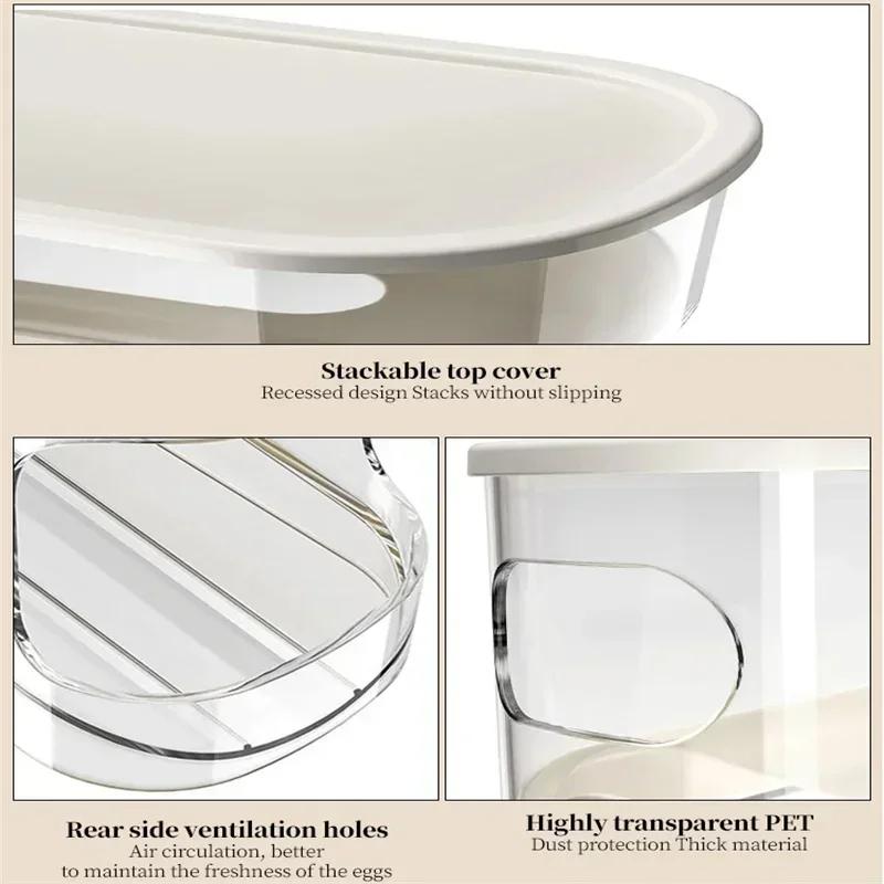Dvouvrstvá lednička Úložný box na vejce Automatický držák na vejce Stojan ve stylu žebříku Chladnička Zásobník na vejce Držák na vejce