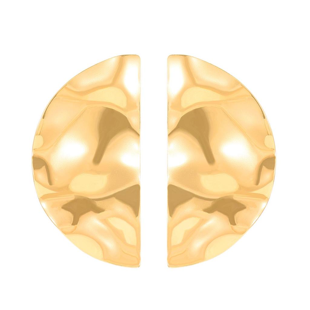 European & American Cold Style Metal Stud Earrings: Retro, High-End, Smooth Design with Personality Ear Cuffs