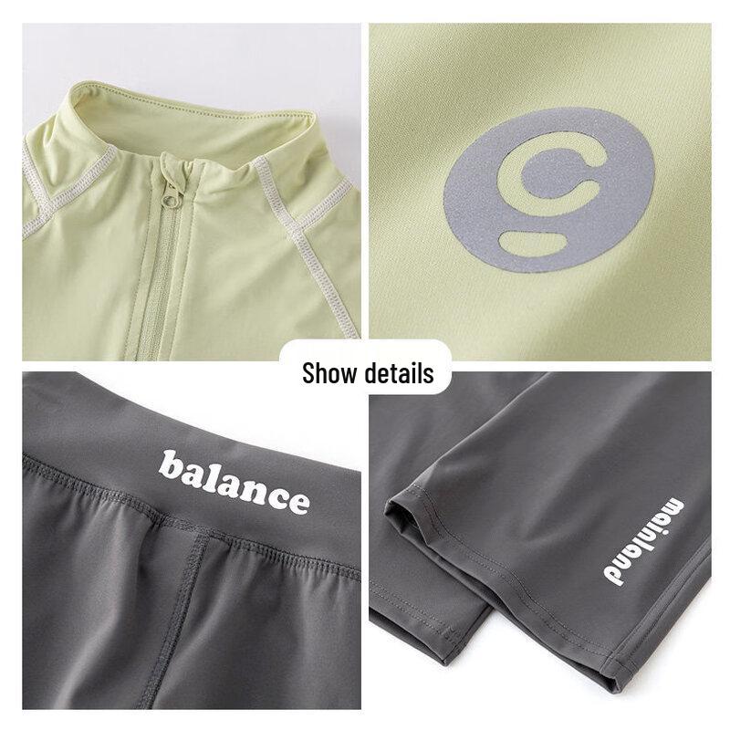 Moonkids Girls' Quick-Dry Long-Sleeve Sportswear Set