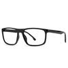 Brand Square Matte Black Reading Glasses For Men Transparent Rectangular Vintage Computer Glasses Men'S Blue Filter Glasses