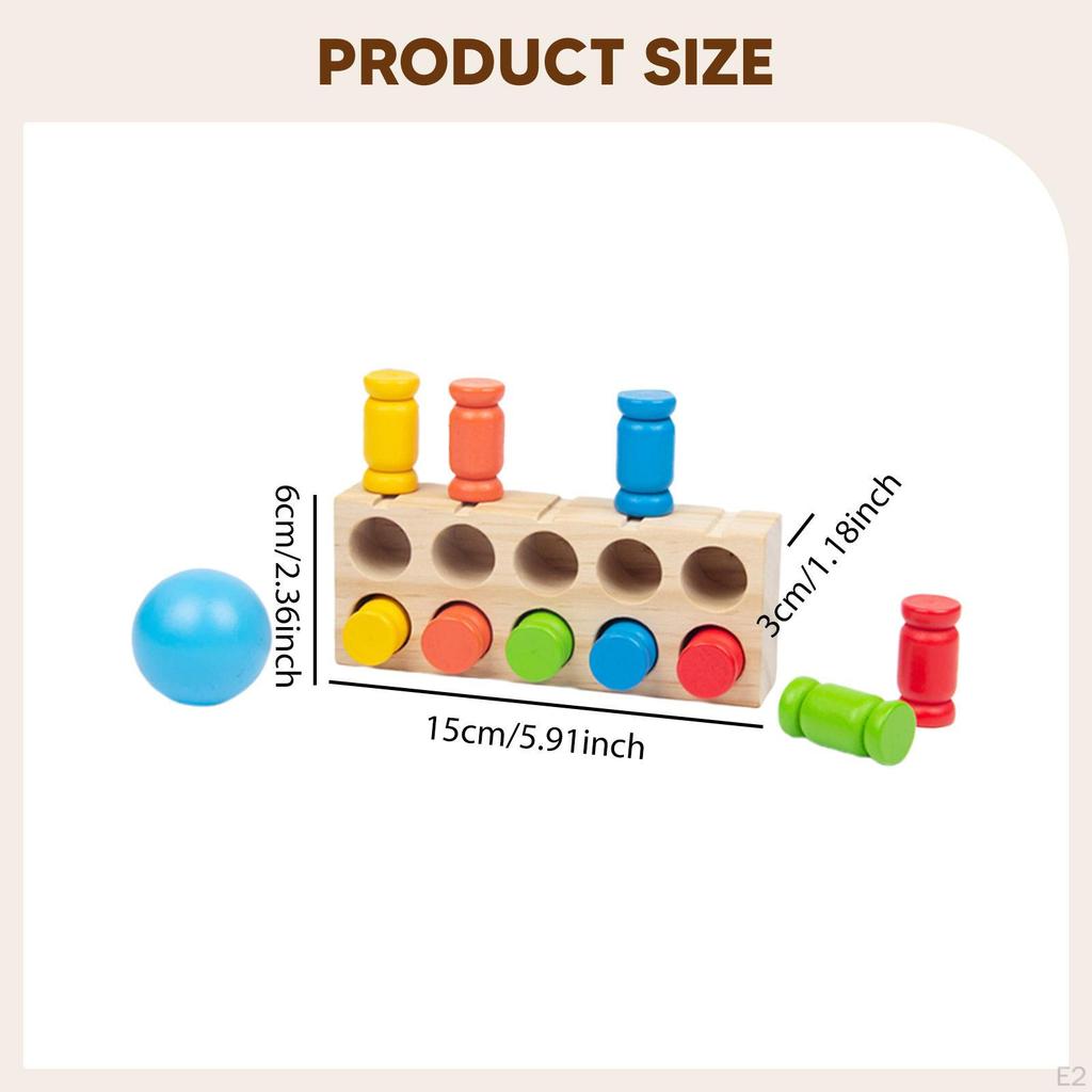 Kids Bowling Set Color Matching Game Kit Toys Preschool Friends Play Party Fun Early Development