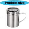 Accurate Powder Dispenser Shakers with Uniform Sprinkling for Perfect Baking Coffee Garnishing Stainless Steel Construction