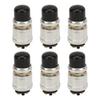 6 Set Push Start Button Switch Kit Waterproof Fast Response Momentary Push Button Switch for Vehicle RV Ship Yacht ATV