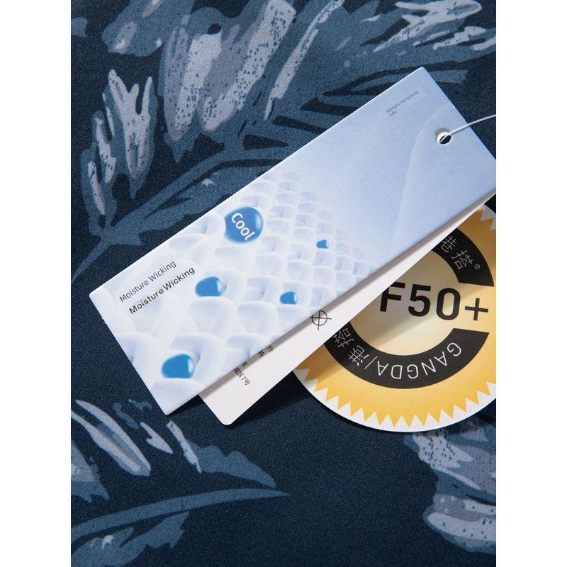 Short-Sleeved Men's Summer Lightweight, Breathable, Sun-Protective Beachwear, Cool Resort-Style Cuban Collar Half-Sleeved Floral Shirt