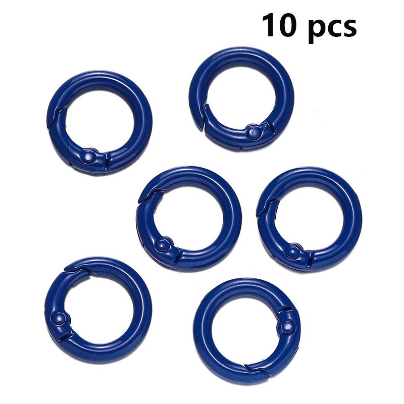 Yogodlns 10 ks/Lot 16 barev Kovová O kroužková spona Otevíratelná Kulatá Karabina Klíčenka Klipy Hák Psí Řetěz DIY Šperky Spona Konektor Tašky Příslušenství