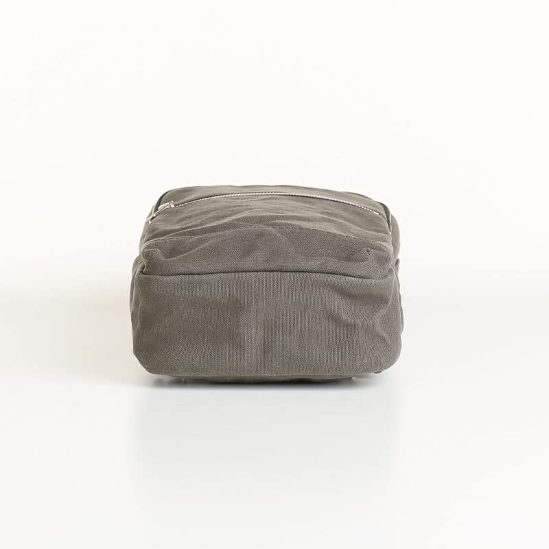 Hinomoto Canvas One-Shoulder Moss Green Body Bag (Fits B5 Sizes Water-Repellent Made in Japan)