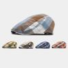 Autumn Thin Colorful Plaid Literary and Retro Forward Hat Fashionable Hipster Anti-wear Newsboy Hat Men's American Beret