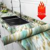 55СМ DIY Устойчивые к плесени и водонепроницаемые самоклеящиеся обои для стен Мраморная отделка для столовой, кухни, кухонного шкафа Наклейка на стену для дома