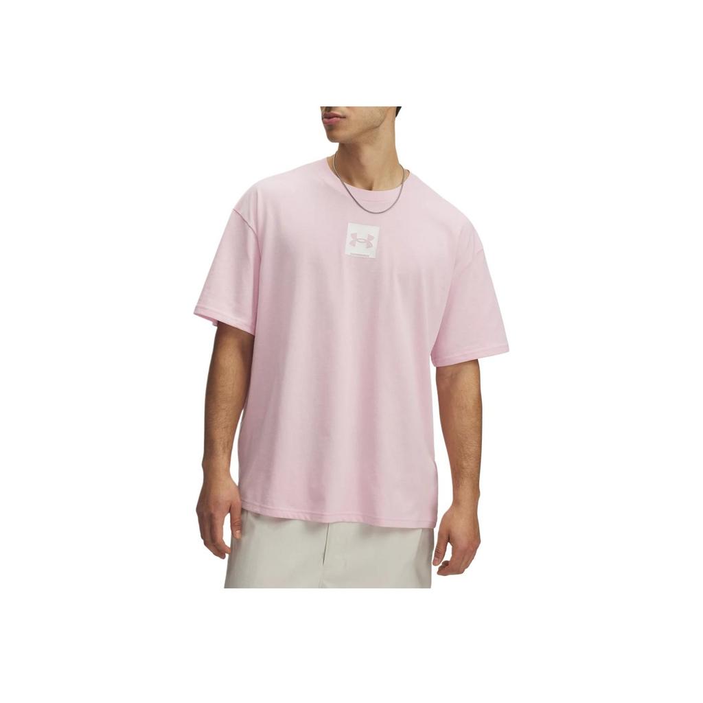 Under Armour Comfortable Soft Skin-Friendly Fashion Solid Color Breathable T-Shirt Men Tops Pink 1386803-647