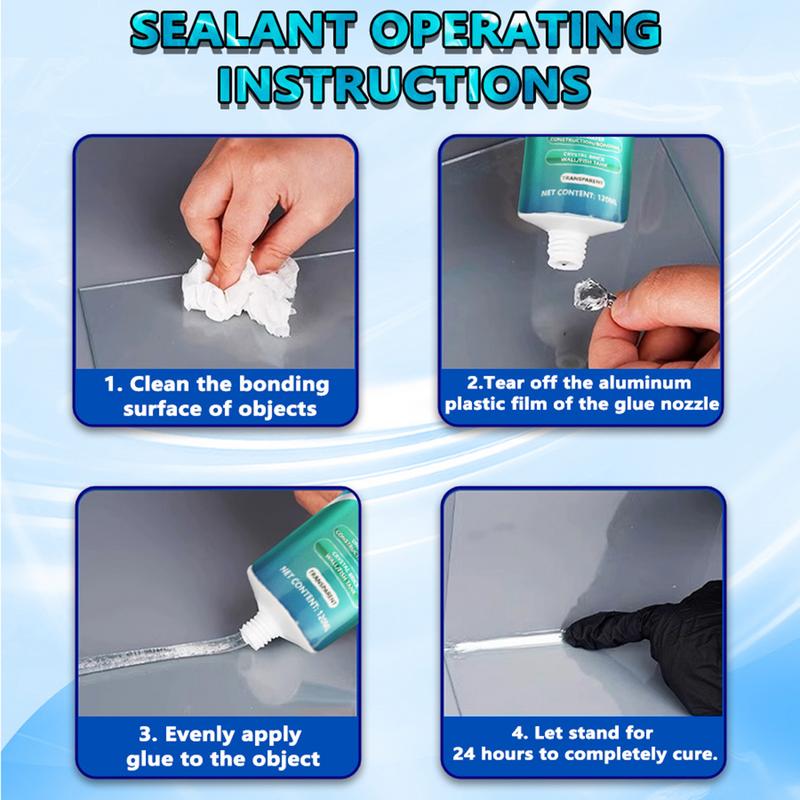 120ml Water Plugging Fish Tank Leak Repair Transparent Pools Underwater Bonding Waterproof Sealing Glass Glue Safety Supplies