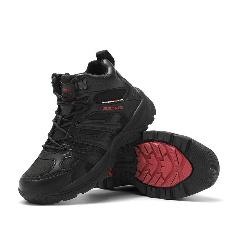 Boots Men's High Top Outdoor Hiking Travel Non Slip Boots Men PU Fashion Leisure Large Sneaker