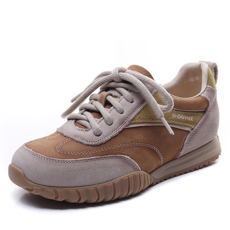 

Johnature Кроссовки из натуральной кожи, универсальные, на мягкой подошве, на шнуровке, женская повседневная спортивная обувь 38