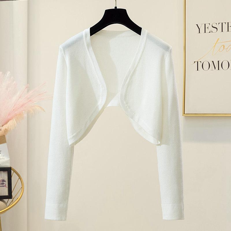 Autumn Thin Long Sleeve Slim Fit Knitted Cardigan Women Fashion Casual Solid Simple Cardigans Coat Elegant Office Ladies Short Sweaters Jacket 25183