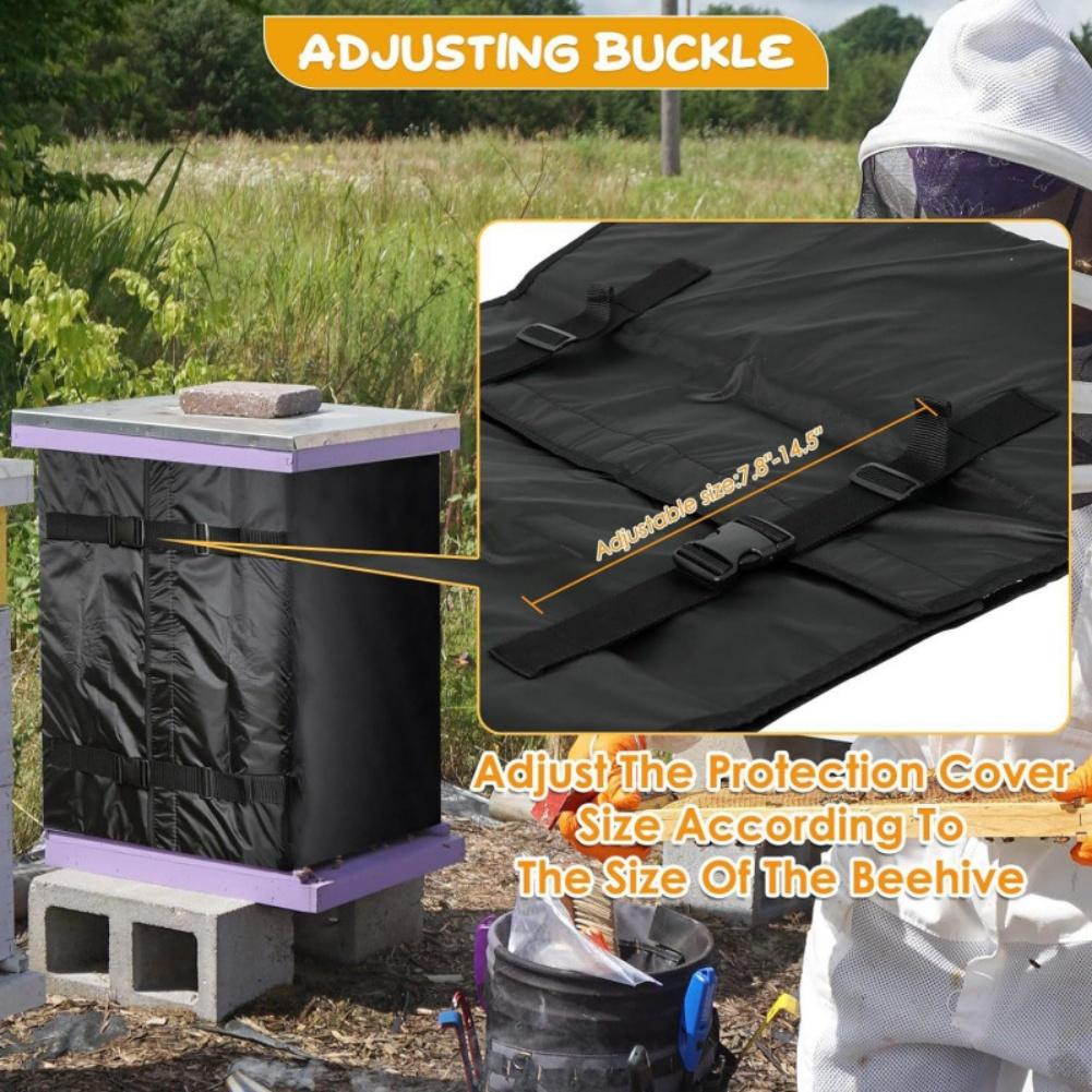1PCS 600D Oxford Winter Beehive Wrap With Adjustable Straps And Buckles Windproof-Beekeeping Supplies For Cold Winter