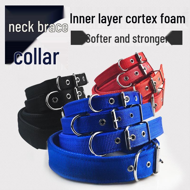 Pohodlný prodyšný obojek pro psa s měkkou kůží a polypropylenovou podšívkou