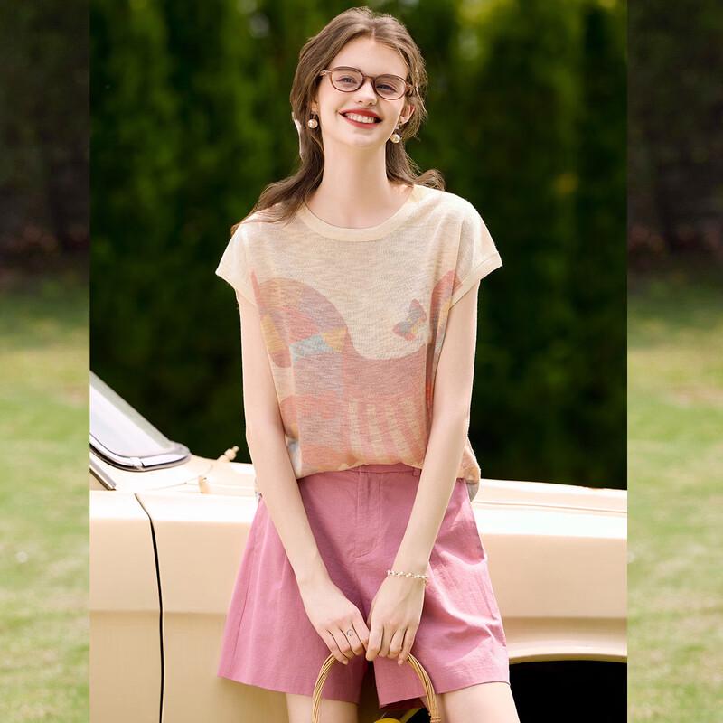 

Bailuyu Women s Fashion Printed Short Sleeve Top L