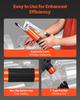Grease Gun, 10000 PSI High Pressure, Heavy Duty Pistol Grip Grease Gun Kit with 0.4 L Capacity, Includes 46 cm Flex Hose, 1 Extension Rigid Pipe and 1