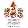 7 Pieces Polyhedral Dices Christmas Dice Party Game Entertainment Toys D20 D12 D10 D8 D6 D4