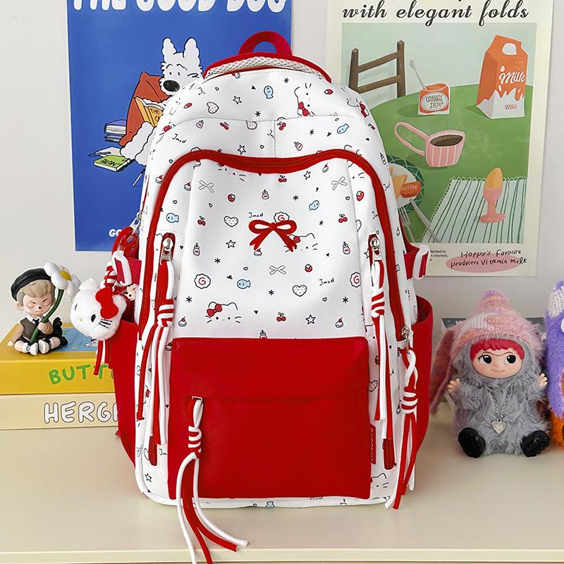 Schoolbag new high-value Japanese fresh and sweet literary and cute butterfly backpack junior high school students lightweight travel backpack