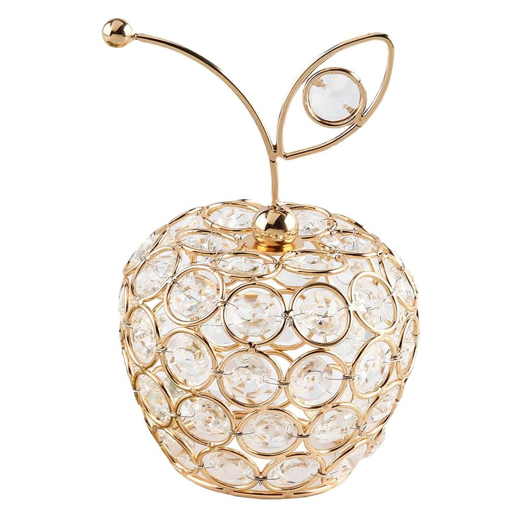 Fruit Statue Art Crafts ,Handmade Shiny Rhinestone Figurines for Entrance Hotel Desktop Wedding