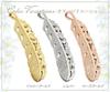 [Aloha lokahi] Hawaiian Jewelry Necklace, Stainless Steel (Surgical Stainless Steel), Rose Gold, Feather, Wing, Openwork Scroll Design, with 50cm