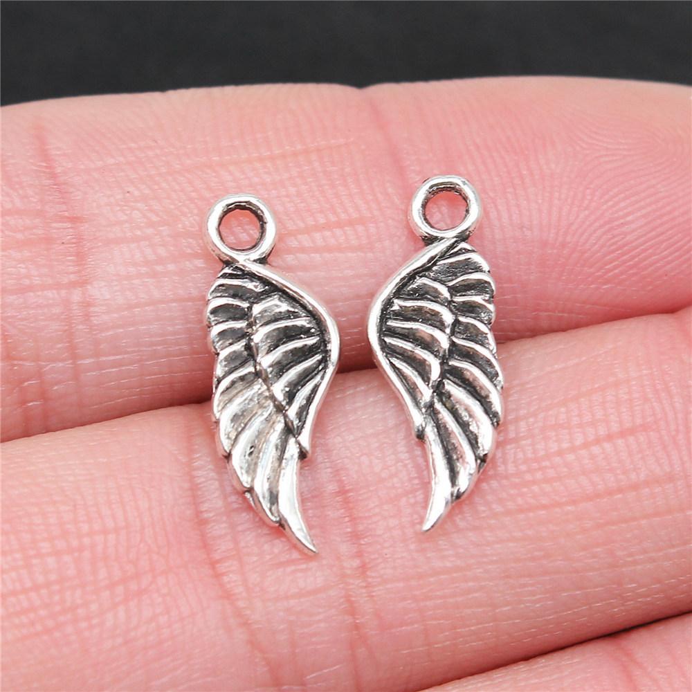 Small Angel Wings Fairy Detail Charm Antique Bronze Zinc Alloy Jewelry Making Supplies Jewelry Making Accessory Charms