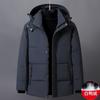 2025 Winter New Down Jacket Men's Fleece Thickened Warm Mid-length Trendy Plus-size Men