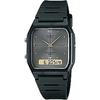 Casio Unisex Ana-Digi Watch AW48HE-8A Silver Case Black Dial 50m Water Resistant