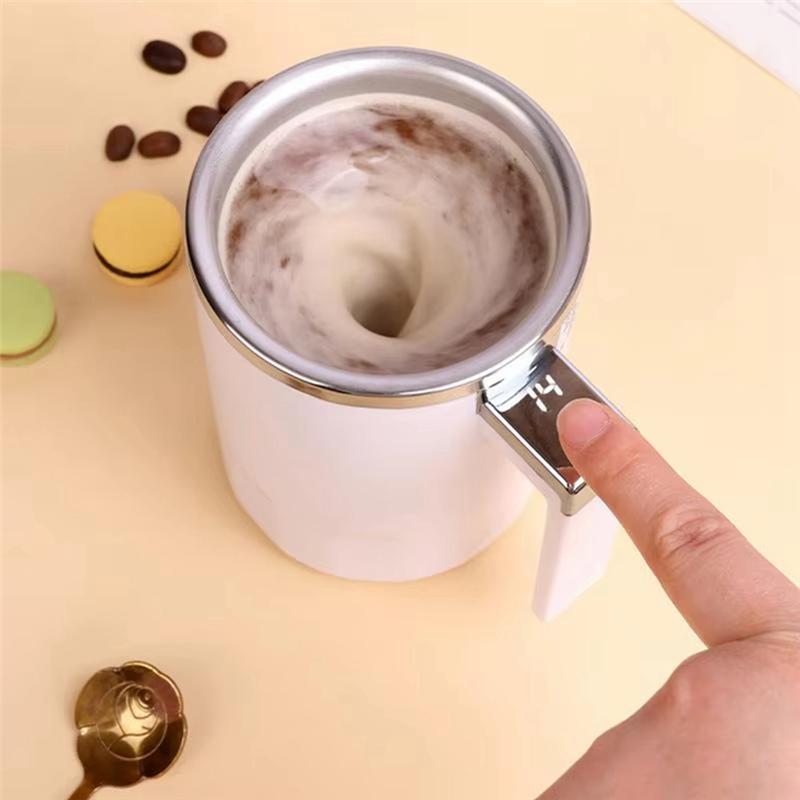 Practical-350Ml Automatic Stirring Magnetic Mug Rechargeabl Model Stirring Coffee Cup Electric Stirring Cup Lazy Rotating Cup 50ml розовый